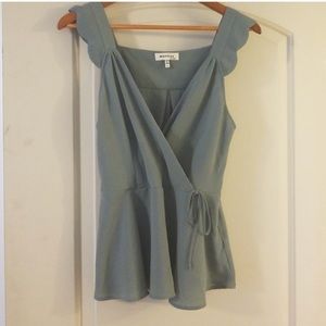Green monteau top